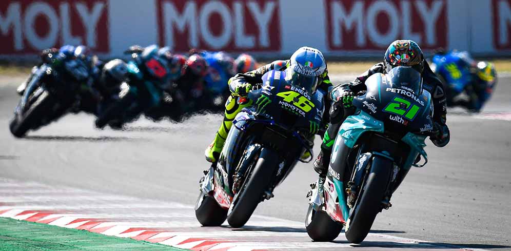 Pesta Bareng Morbidelli, Rossi Makin Lambat?